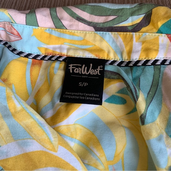 FarWest Hawaiian style s/s button up, small - Picture 3 of 5